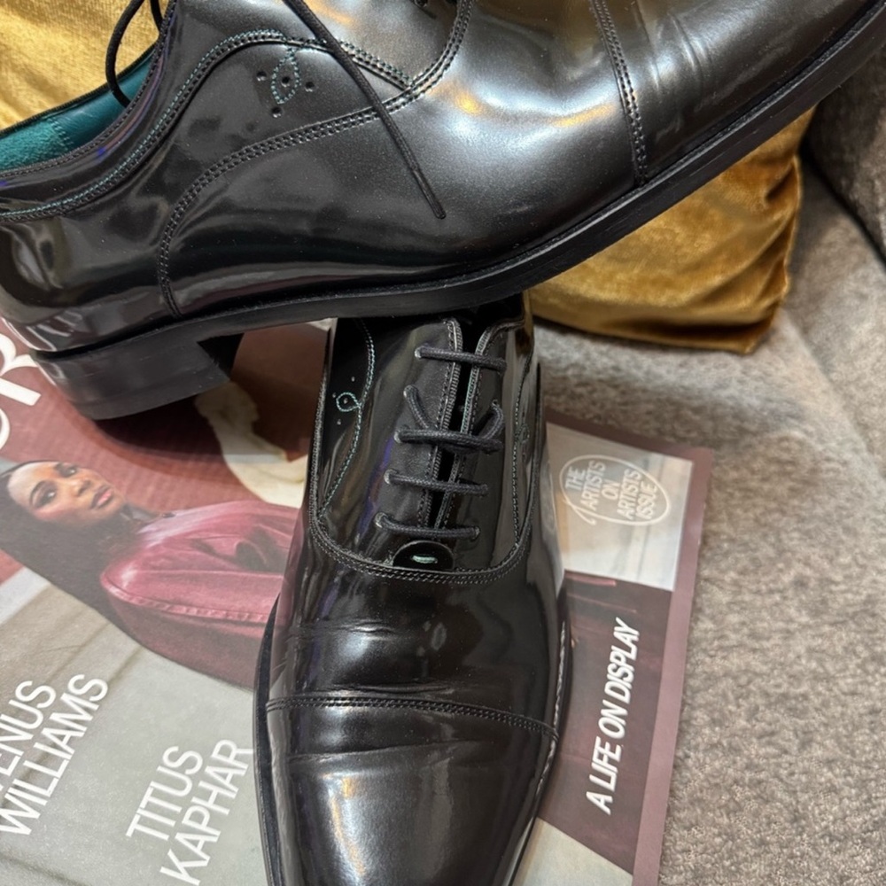 Men's Black Leather Dress Shoes